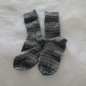 Men's Gray Crew Socks - Soft Wool Blend